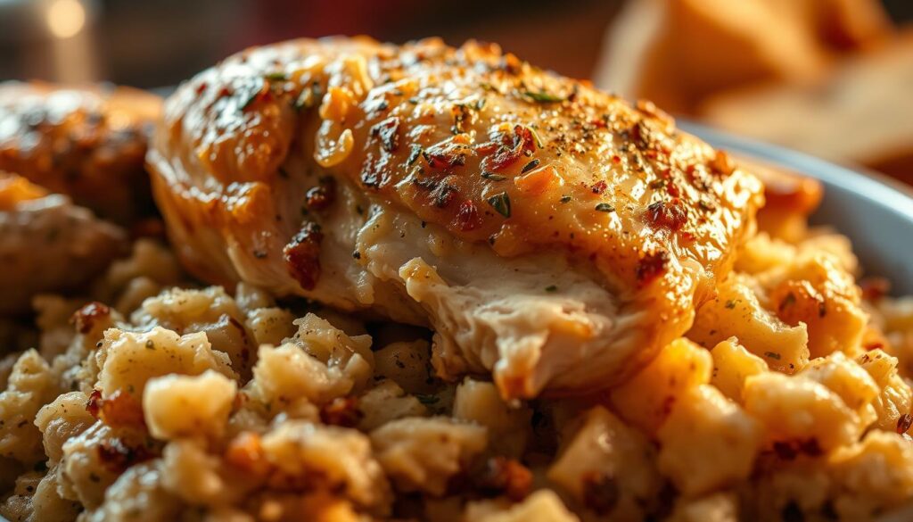homemade chicken and dressing