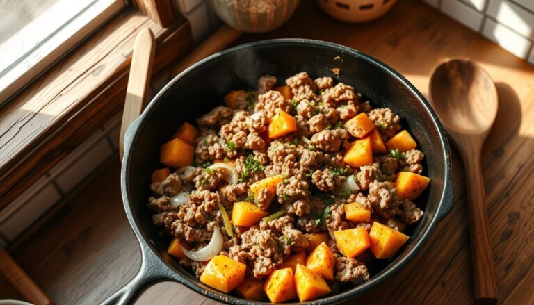 ground beef and sweet potato