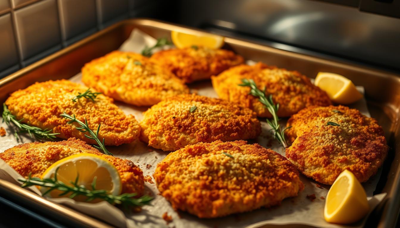 crispy oven-baked chicken cutlets