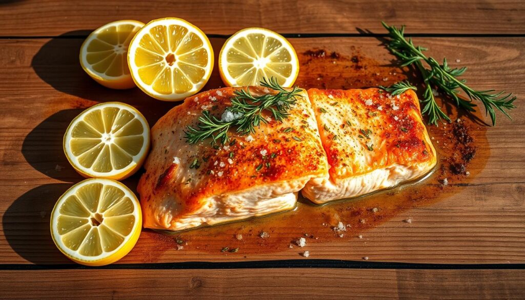 salmon oven lemon garlic